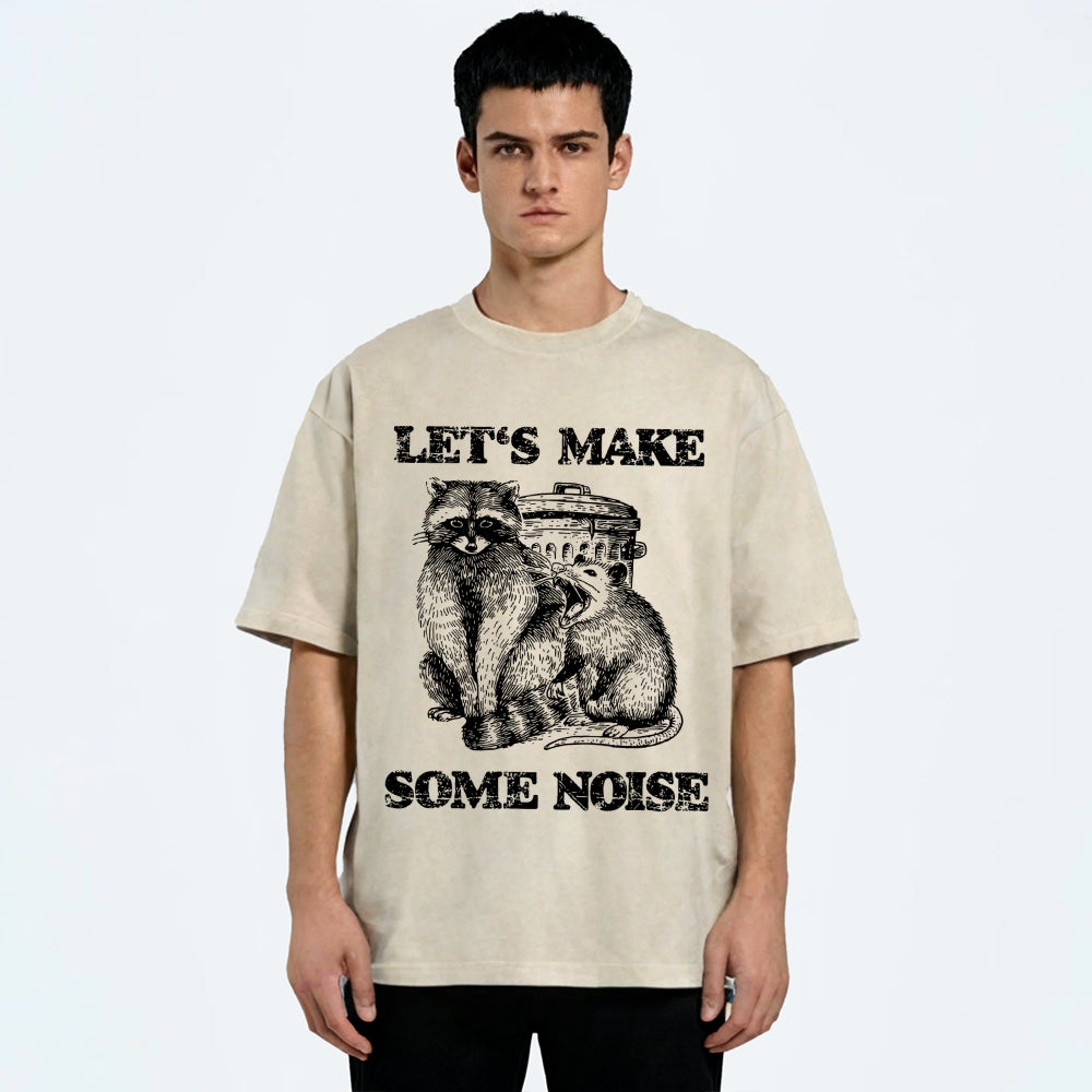 Noisy Raccoons And Possums Washed T-Shirt