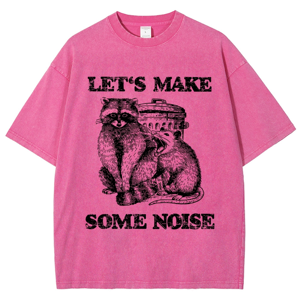 Noisy Raccoons And Possums Washed T-Shirt