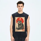 Cute raccoon Vintage Distressed Washed Tank Top