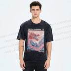 Unisex Yayoi Kusama Dragon Printed Washed Tee