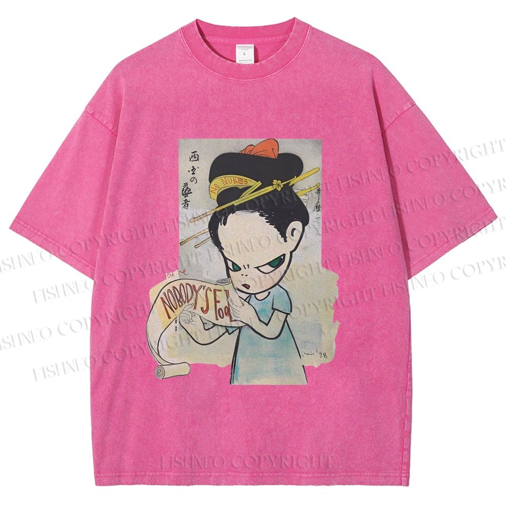 Unisex Yoshitomo Nara Nobody's Fool Printed Washed Tee