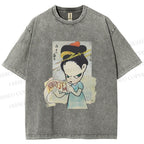 Unisex Yoshitomo Nara Nobody's Fool Printed Washed Tee