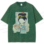 Unisex Yoshitomo Nara Nobody's Fool Printed Washed Tee