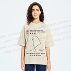 Unisex Pablo Picasso Minimalist Bird Printed Washed Tee