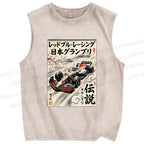 Unisex F1 Racing Printed Washed Tank Top
