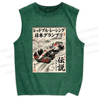 Unisex F1 Racing Printed Washed Tank Top