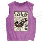 Unisex F1 Racing Printed Washed Tank Top