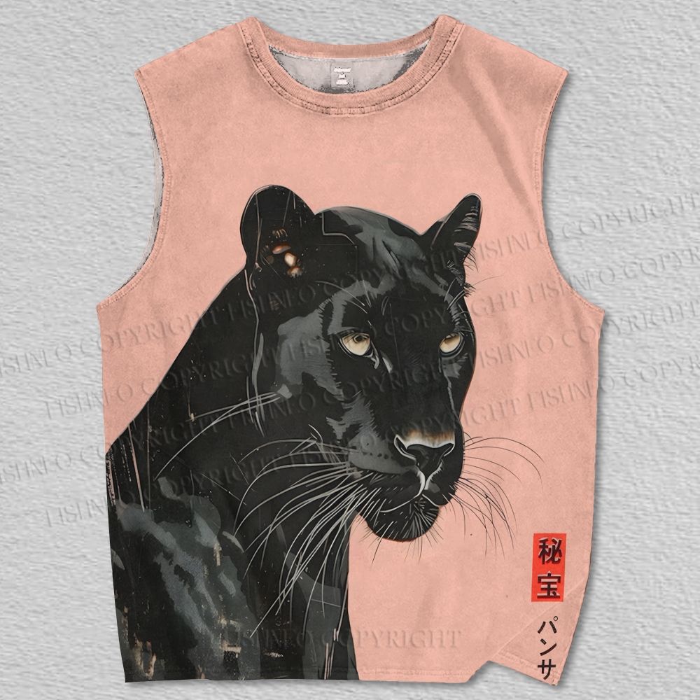Unisex Black Panther Printed Tank Top