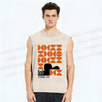 Unisex Bauhaus Strange Cat Printed Washed Tank Top