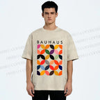 Unisex Bauhaus Design Printed Washed Tee