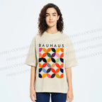 Unisex Bauhaus Design Printed Washed Tee