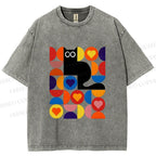 Unisex Bauhaus Black Cat Printed Washed Tee