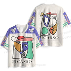 Picasso Abstract Line Figure Face Printed Jersey Shirts