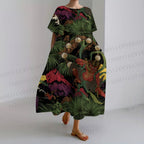 Japanese Yokai Printed Maxi Dress