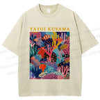 Unisex Yayoi Kusama Ocean Printed Washed Tee