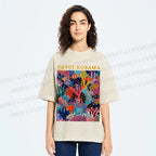 Unisex Yayoi Kusama Ocean Printed Washed Tee