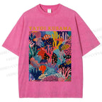 Unisex Yayoi Kusama Ocean Printed Washed Tee