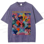 Unisex Yayoi Kusama Ocean Printed Washed Tee