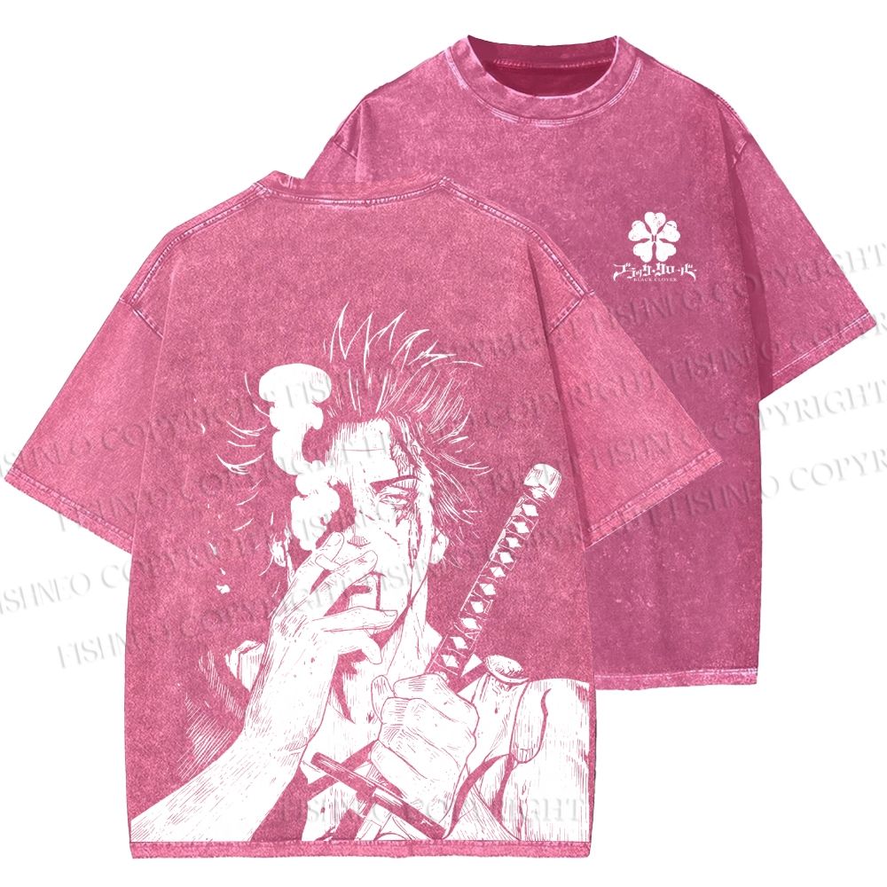 Unisex Yami Sukehiro Black Clover Printed Washed Tee