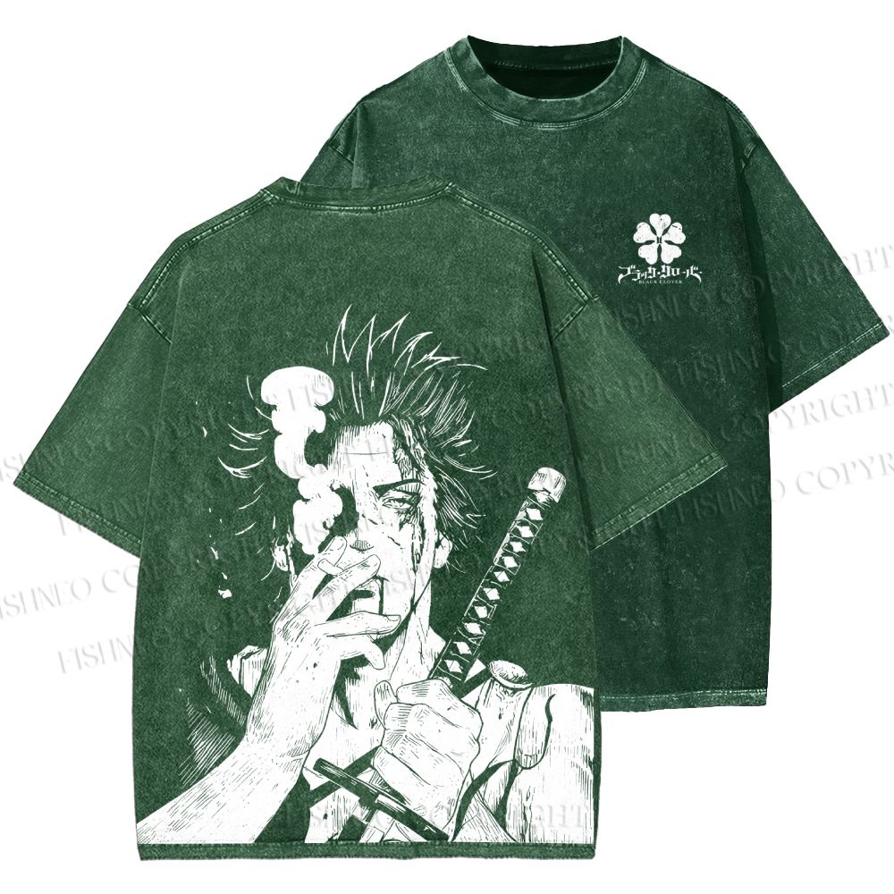 Unisex Yami Sukehiro Black Clover Printed Washed Tee