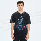 Unisex Cthulhu style Octopus Printed Washed Tee