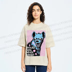 Unisex Pride Hyena Biology was Never Binary Printed Washed Tee