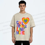 Unisex Pride Cool People Live Here Printed Washed Tee