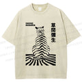 Unisex Yayoi Kusama Panther Printed Washed Tee
