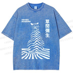 Unisex Yayoi Kusama Panther Printed Washed Tee