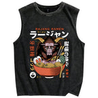Rajang Ramen Vintage Distressed Washed Tank Top