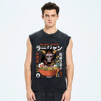 Rajang Ramen Vintage Distressed Washed Tank Top