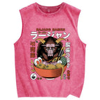 Rajang Ramen Vintage Distressed Washed Tank Top