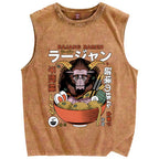 Rajang Ramen Vintage Distressed Washed Tank Top