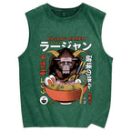 Rajang Ramen Vintage Distressed Washed Tank Top