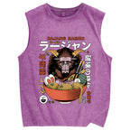 Rajang Ramen Vintage Distressed Washed Tank Top