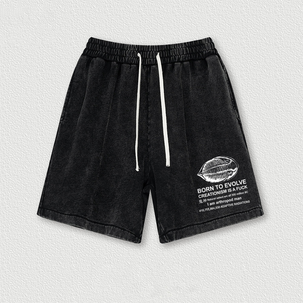 Born to Evolve Washed Shorts