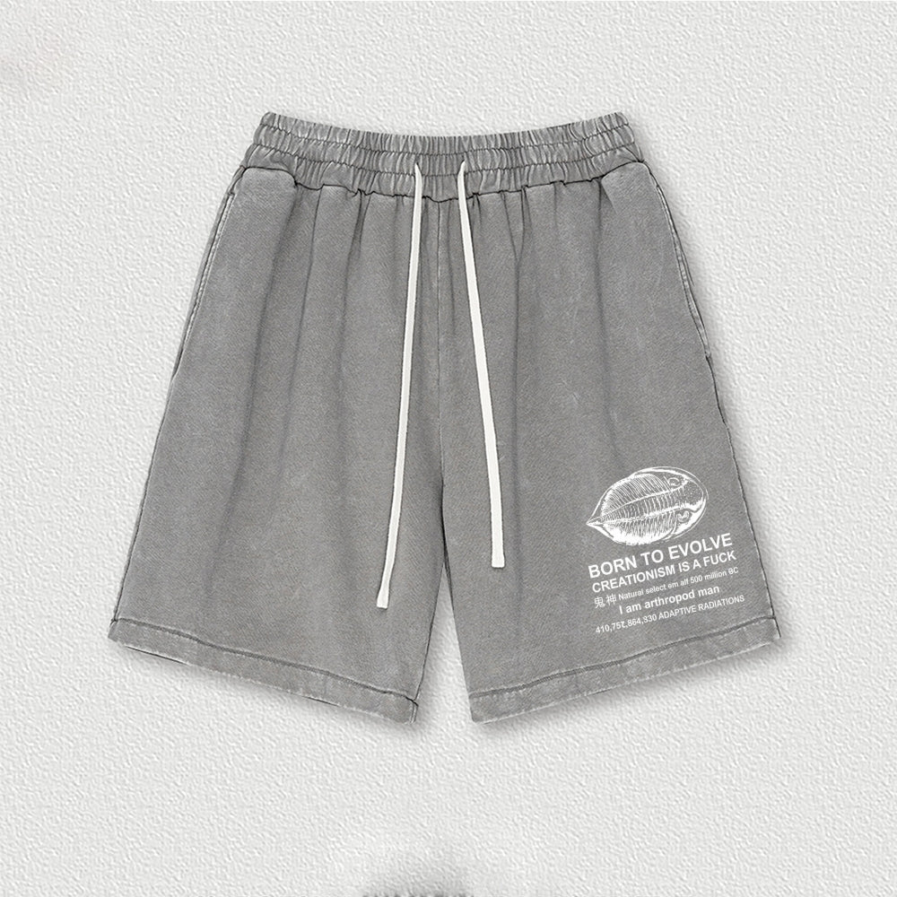 Born to Evolve Washed Shorts