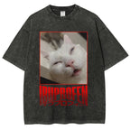 Ibuprofen Cat Vintage Washed T-shirt