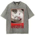 Ibuprofen Cat Vintage Washed T-shirt