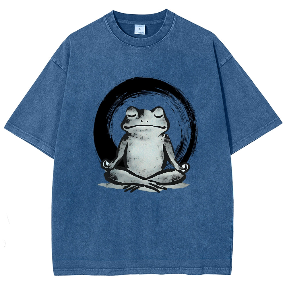Zen Frog Japan Washed T-Shirt