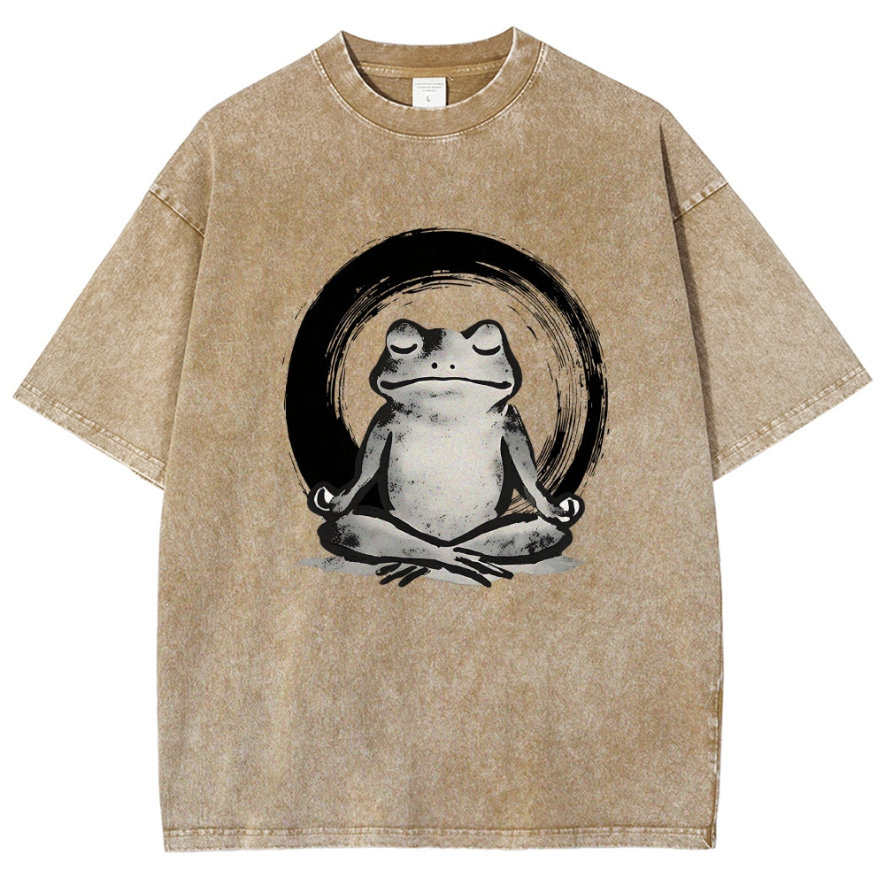 Zen Frog Japan Washed T-Shirt