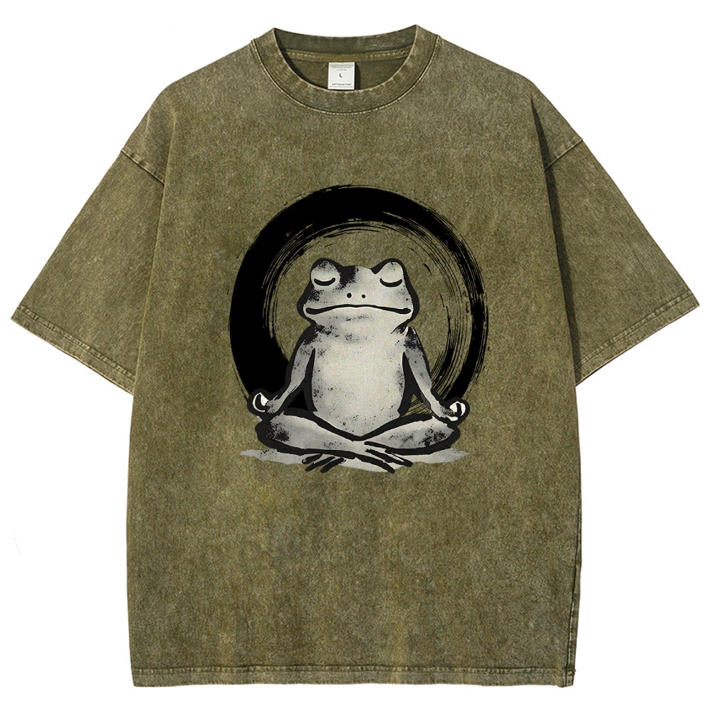 Zen Frog Japan Washed T-Shirt