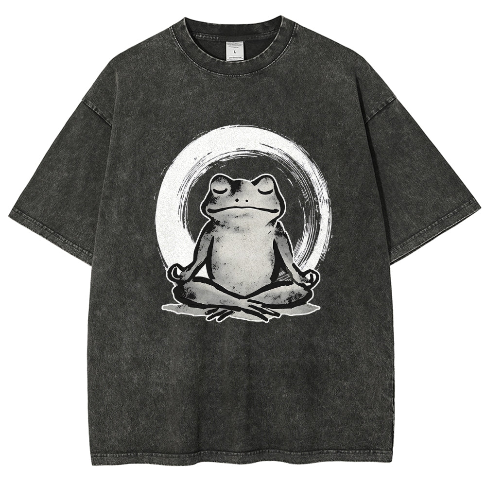 Zen Frog Japan Washed T-Shirt