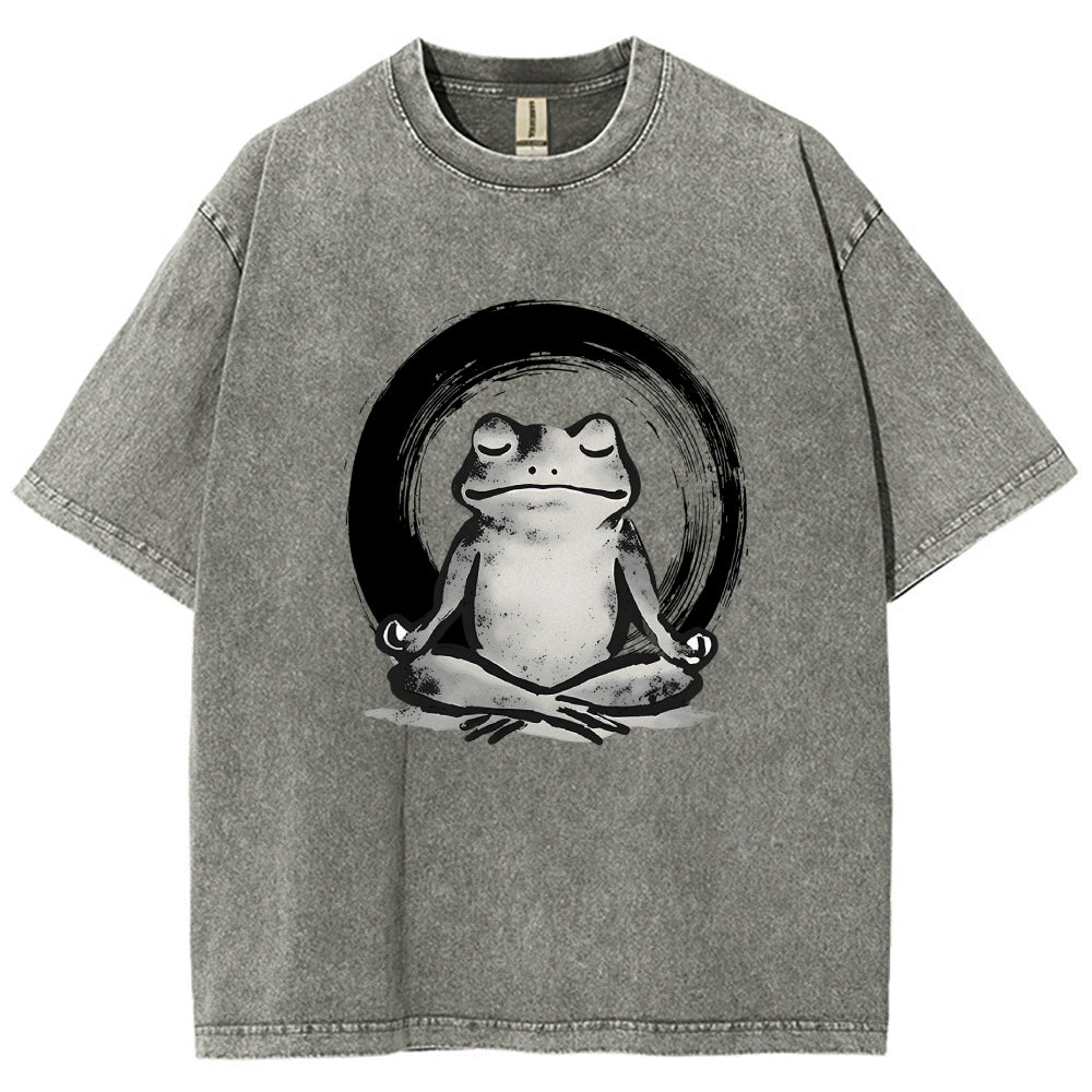 Zen Frog Japan Washed T-Shirt