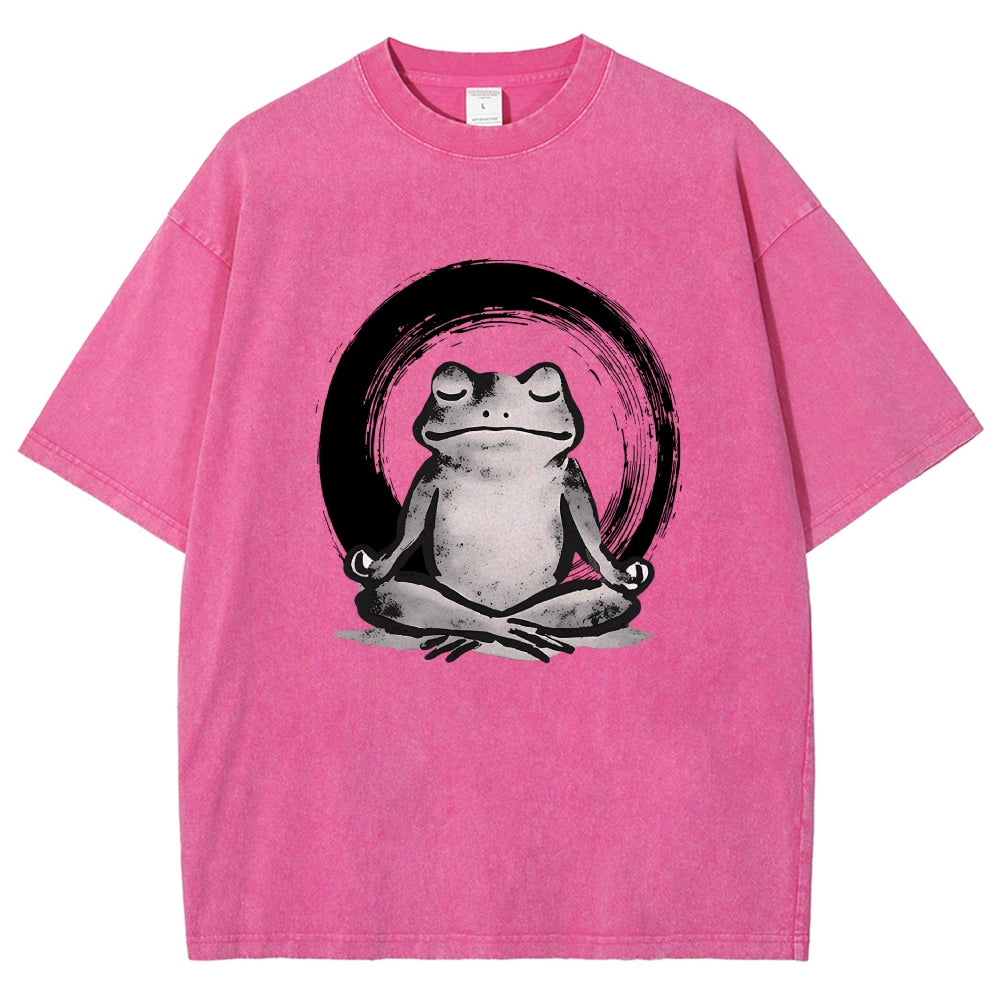 Zen Frog Japan Washed T-Shirt