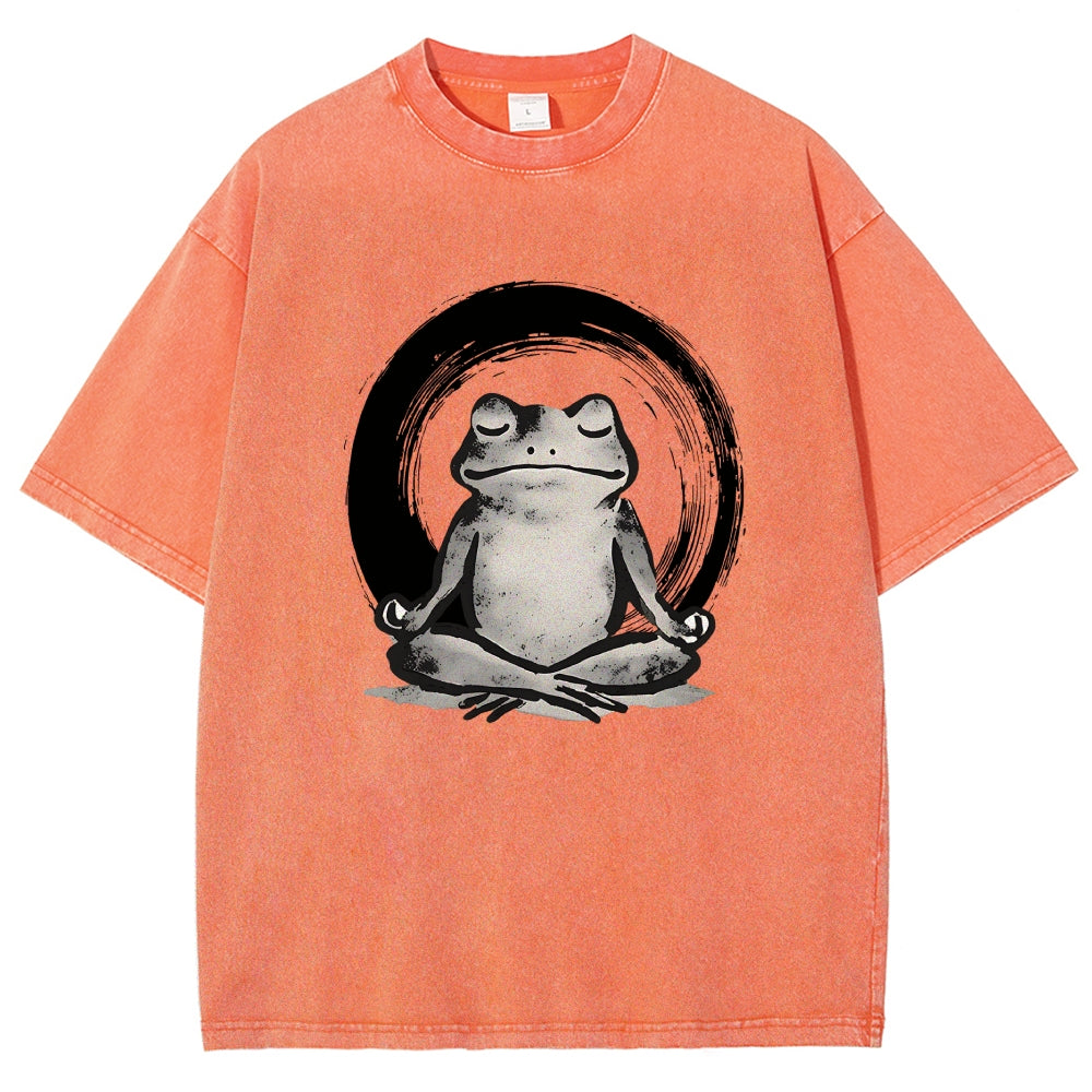 Zen Frog Japan Washed T-Shirt