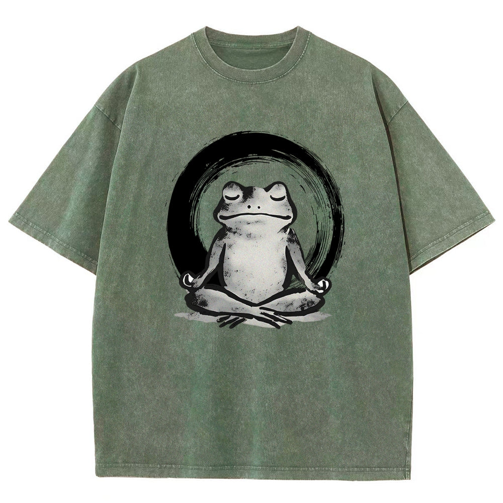 Zen Frog Japan Washed T-Shirt