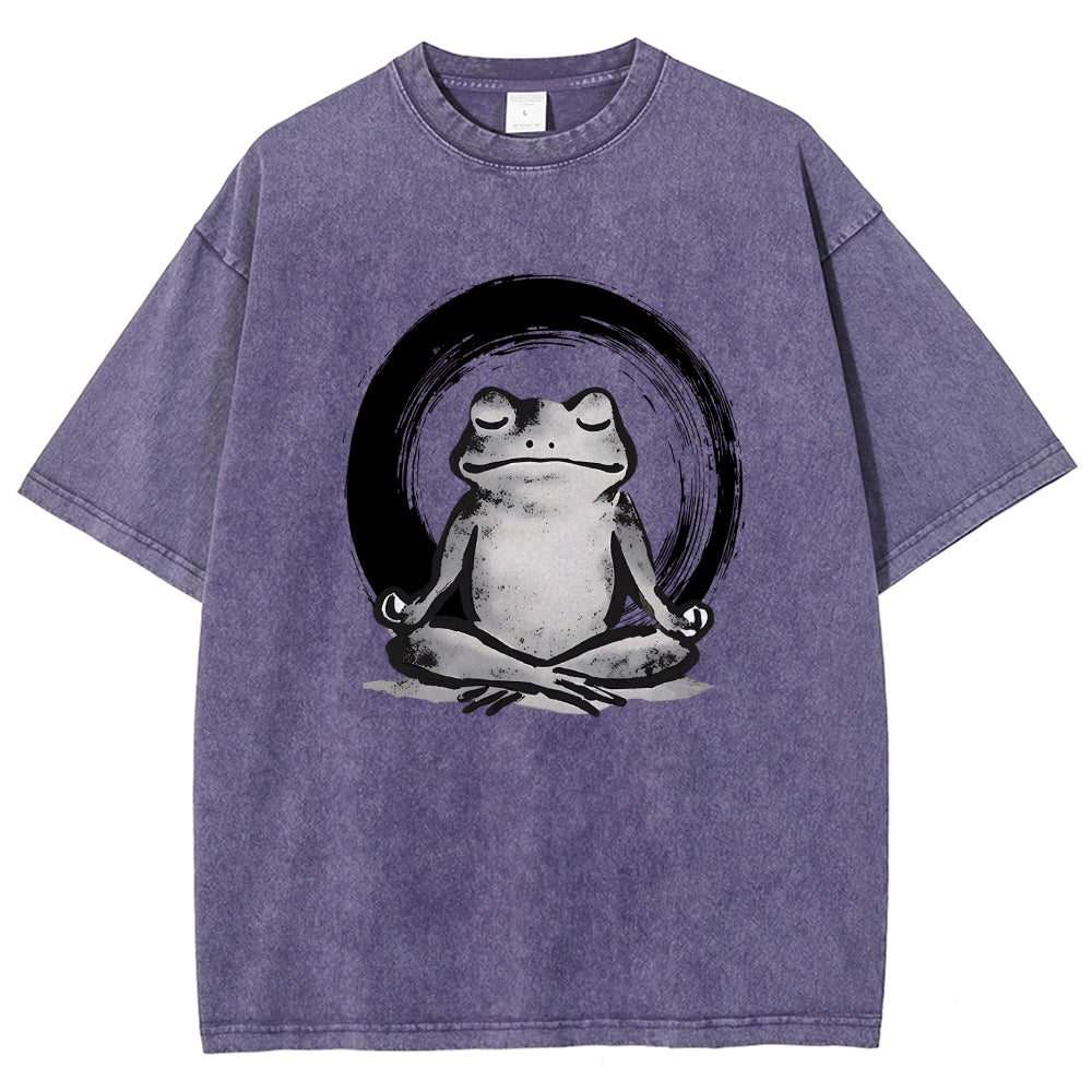 Zen Frog Japan Washed T-Shirt