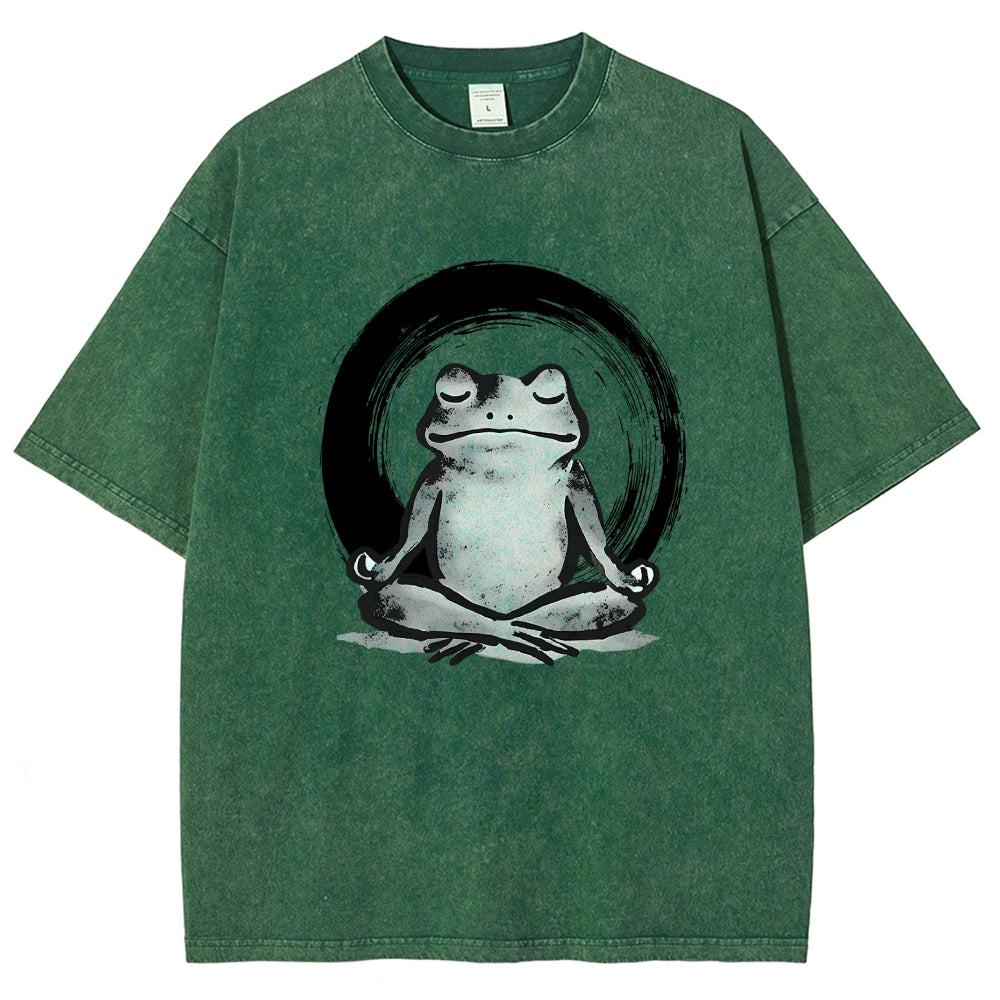 Zen Frog Japan Washed T-Shirt