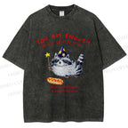 Unisex Raccoon Wizard You Are Enough Printed Washed Tee
